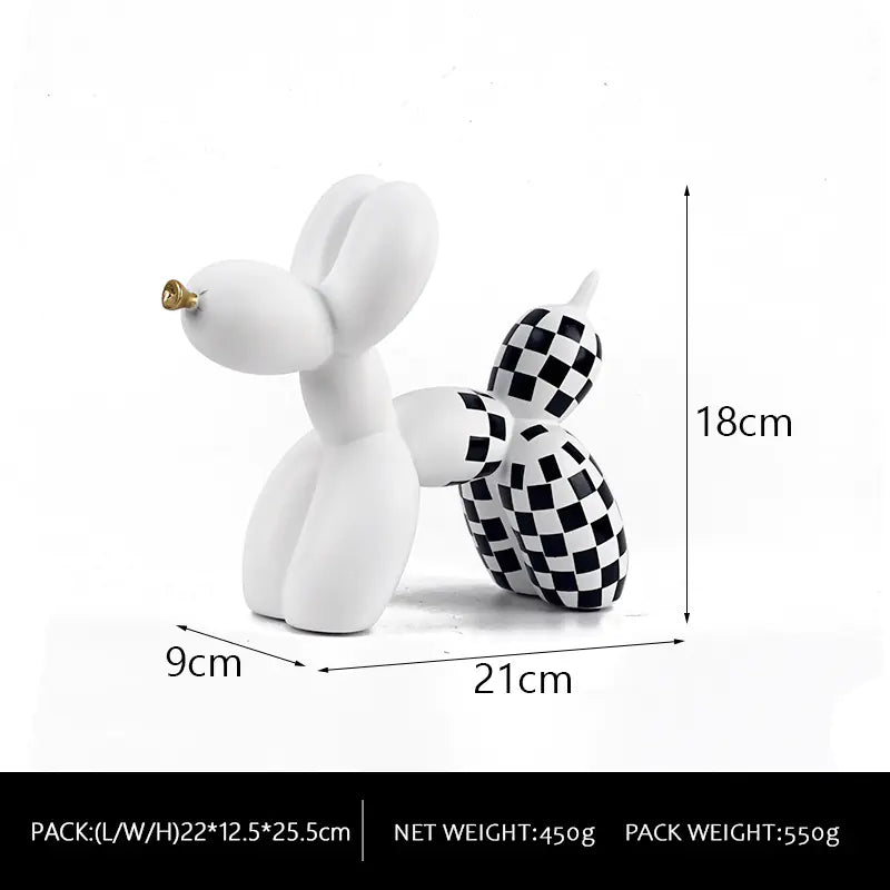Creative European Water Transfer Colorful Balloon Dog Decor