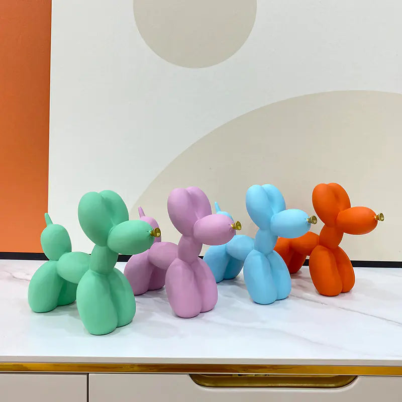 Creative European Water Transfer Colorful Balloon Dog Decor