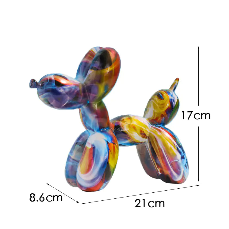Creative European Water Transfer Colorful Balloon Dog Decor