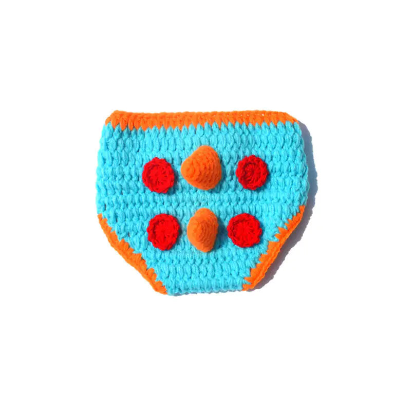 Dinosaur Photography Hat Set for Babies (Knitted)