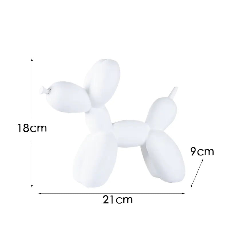 Creative European Water Transfer Colorful Balloon Dog Decor