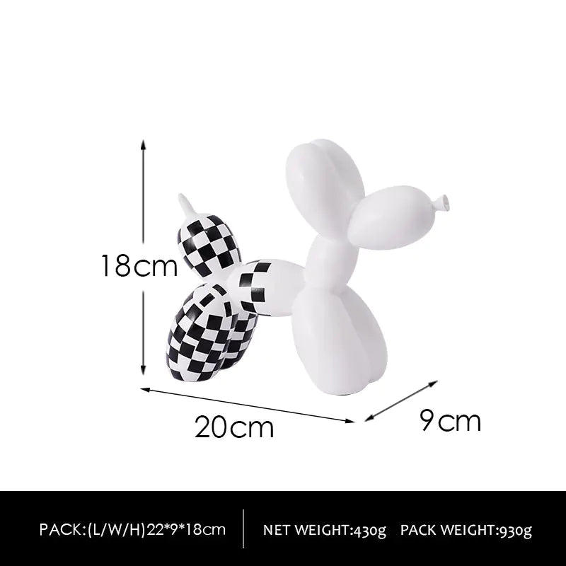 Creative European Water Transfer Colorful Balloon Dog Decor