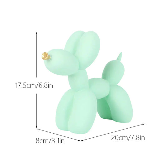 Creative European Water Transfer Colorful Balloon Dog Decor