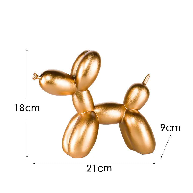 Creative European Water Transfer Colorful Balloon Dog Decor